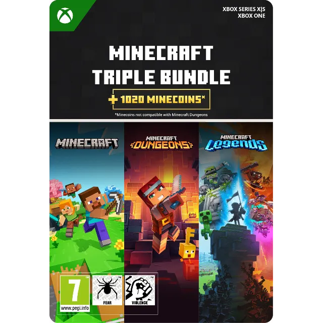 ✅ Тройной комплект Minecraft XBOX ONE SERIES XS Ключ 🔑