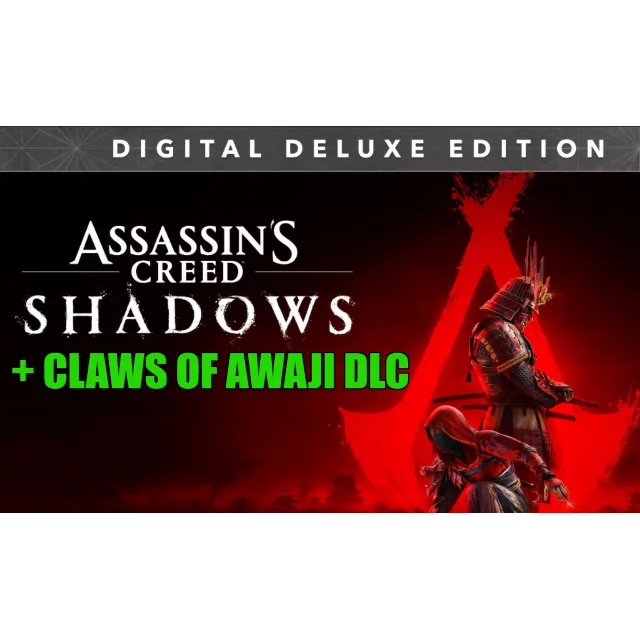 ASSASSINS CREED SHADOWS・DELUXE + CLAWS OF AWAJI・90 ДНЕЙ
