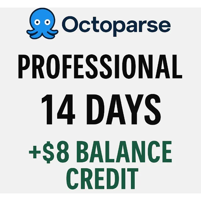 OCTAPARSE 14 ДНЕЙ ПРОФЕССИОНАЛЬНОГО  + $8 КРЕДИТ🎁