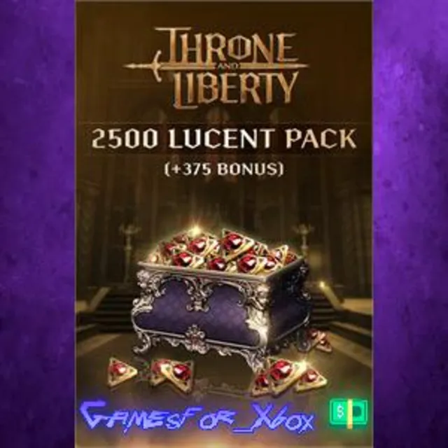 ☀️THRONE AND LIBERTY - 2,500 Lucent Pack +375 Bonus XBOX DLC