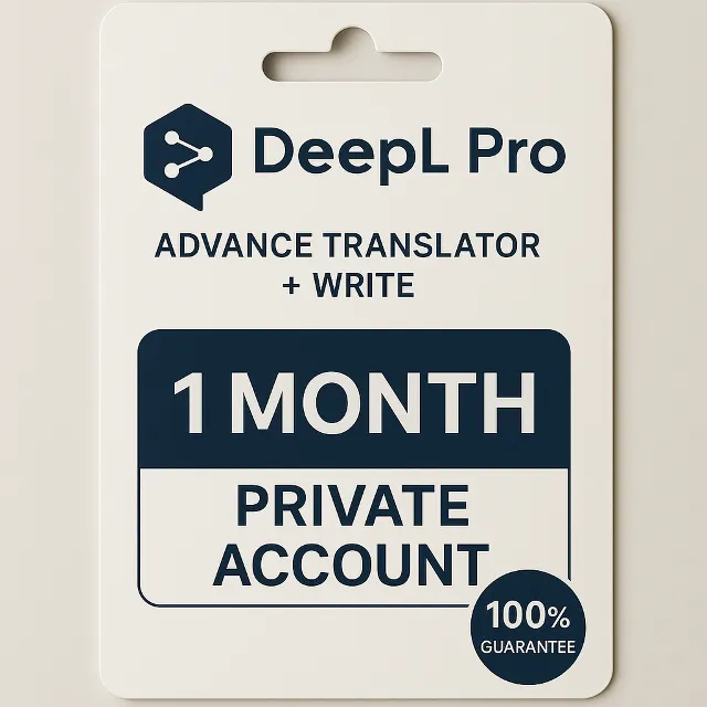 DeepL Pro Advance Translator + Write 1 Month