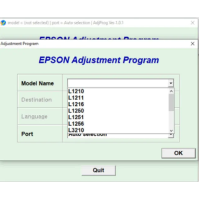 Epson Adjustment Program L1210 L3210 L3250 L3251 L5290