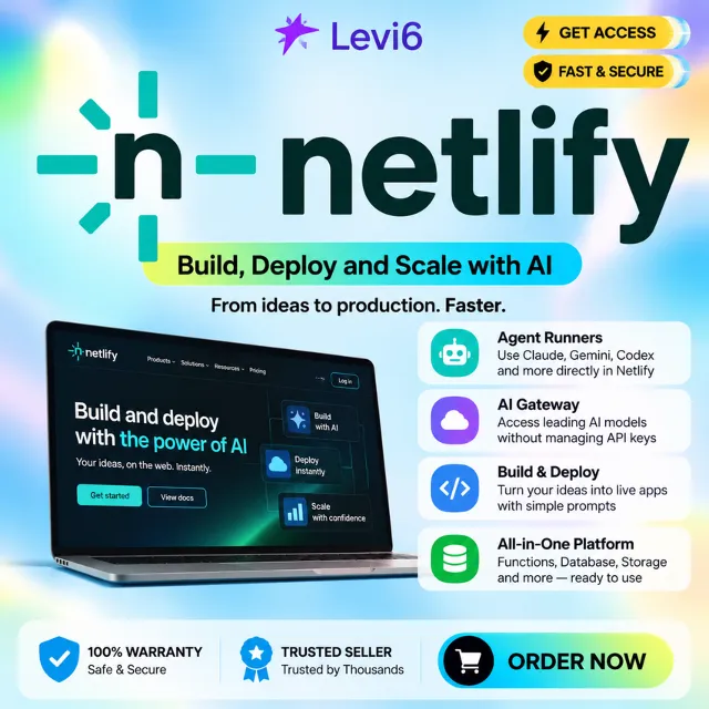 Подписка Netlify Ai Personal/Pro на ваш аккаунт, 1 месяц