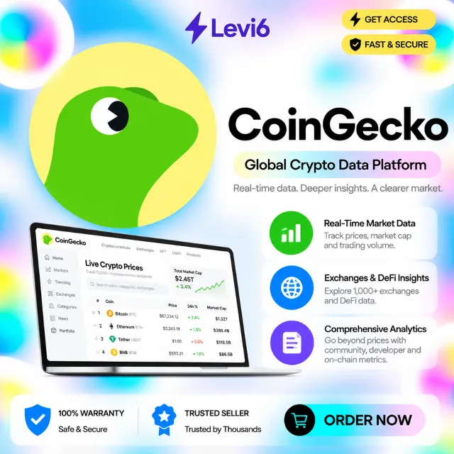 Coingecko Premium+API Подписка на 1 месяц на вашем аккаунте