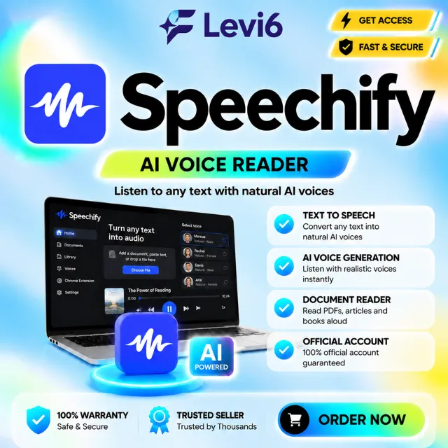 Подписка на Speechify 1-3 месяца, неограниченное исполь
