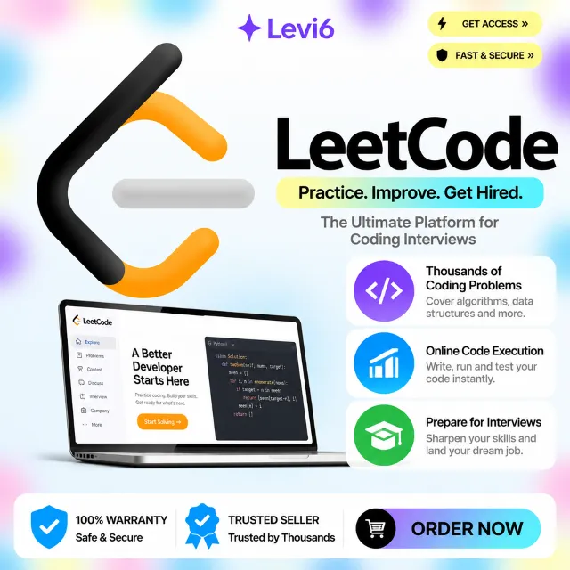 Leetcode USA premium Access 1 месяц счет
