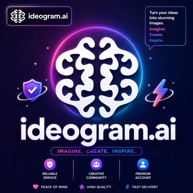 Подписка на Ideogram AI Plus на 1 месяц, общий счет