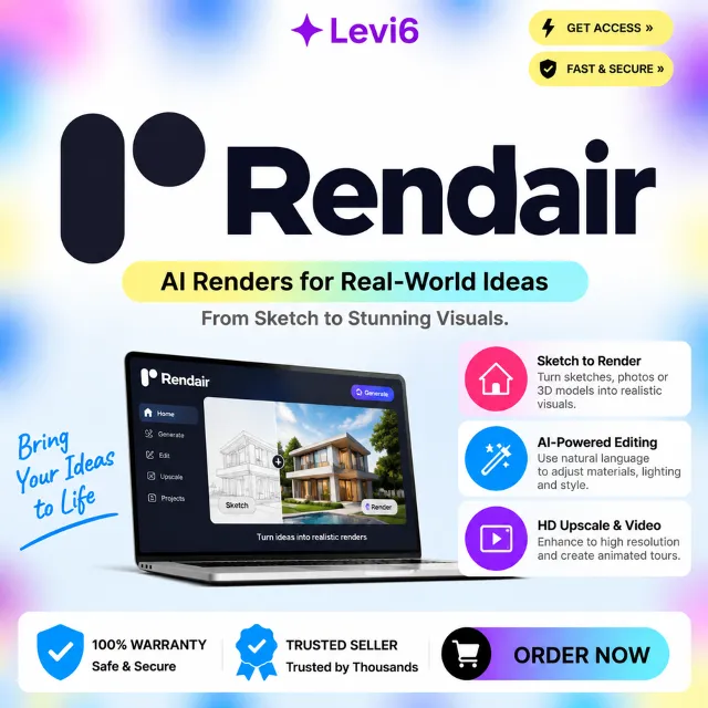 Rendair AI: подписка Starter/Pro на вашу учетную запись – 1 месяц.