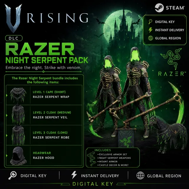 V Rising - Razer Night Serpent Pack DLC (Steam) GLOBAL