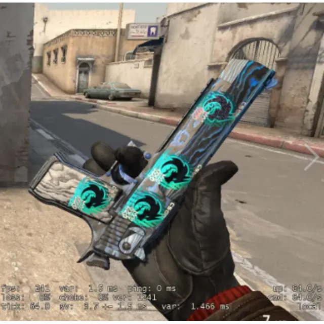 Desert Eagle | Blue Ply С 4 СЛУЧАЙНЫМИ НАКЛЕЙКАМ