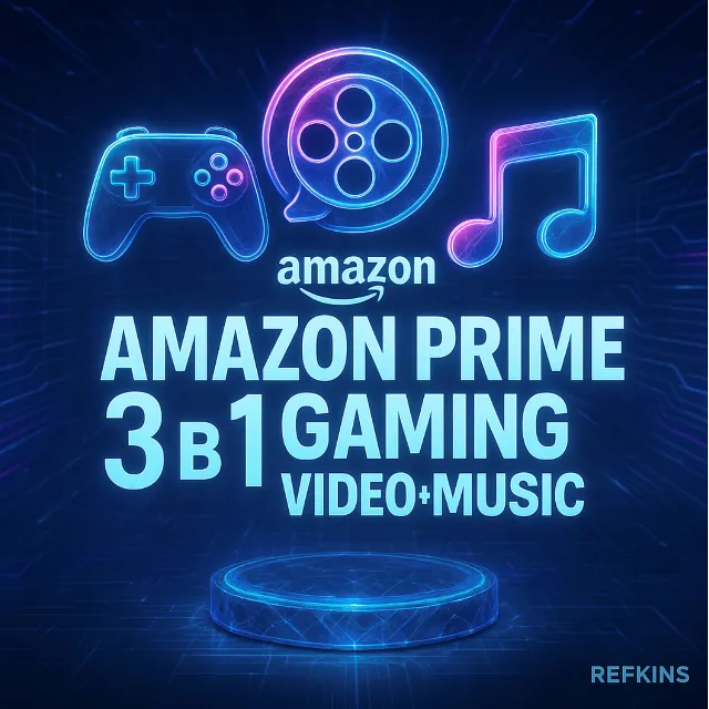 AMAZON PRIME 3 в 1 GAMING+VIDEO+MUSIC Все игры ВСЕ ЛУТ