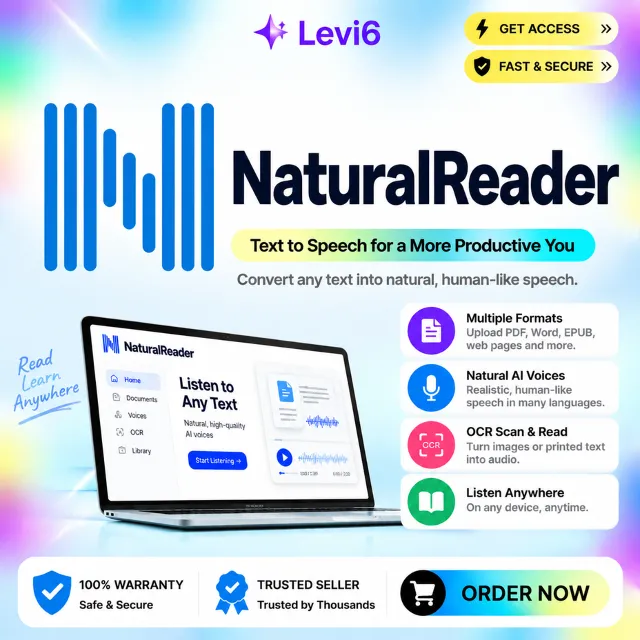 NaturalReader Plus Subscription 1month,Private account