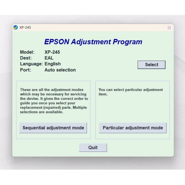 Сброс AdjProg-XP245 XP247 XP342 XP343 XP345 XP442 XP445