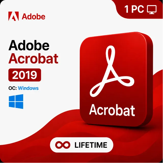 Adobe Acrobat Pro DC 2019  Windows 1 Device  Lifetime