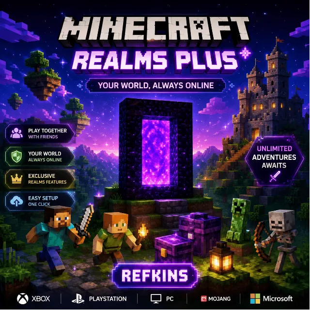 MINECRAFT REALMS PLUS ПОДПИСКА +ПРОДЛЕНИЕ +MARKETPLACE