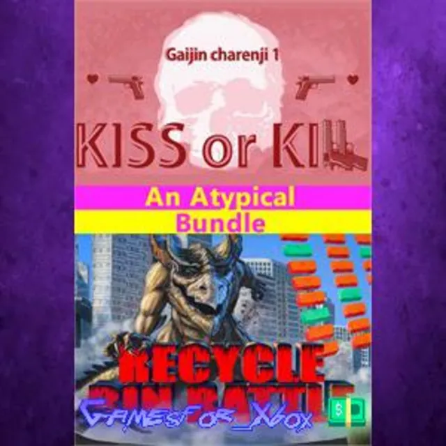 ☀️An Atypical Bundle  Recycle Bin Battle &amp; Gaijin Charenji 1 kiss or Kill XBOX