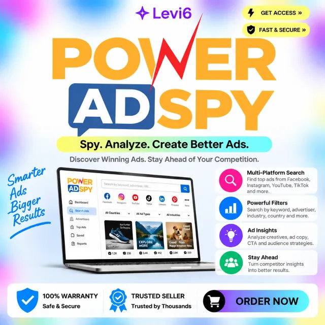 POWERADSPY Премиум-подписка На ваш аккаунт 1 месяц/3 дня
