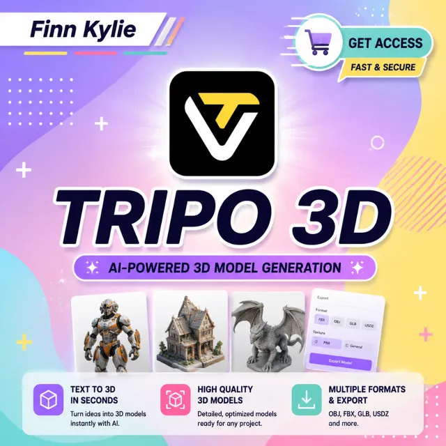 Tripo 3d AI Pro — 3000 кредитов | подписка 1 месяц