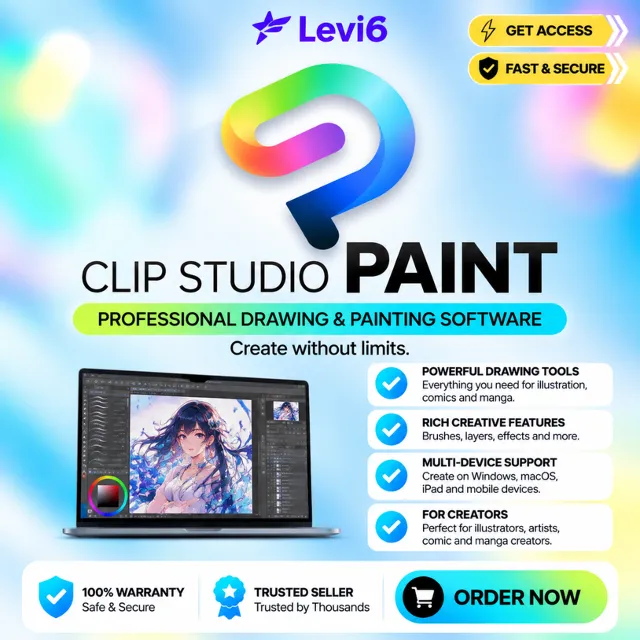Официальная подписка Clip Studio Paint Pro 1/12 месяцев
