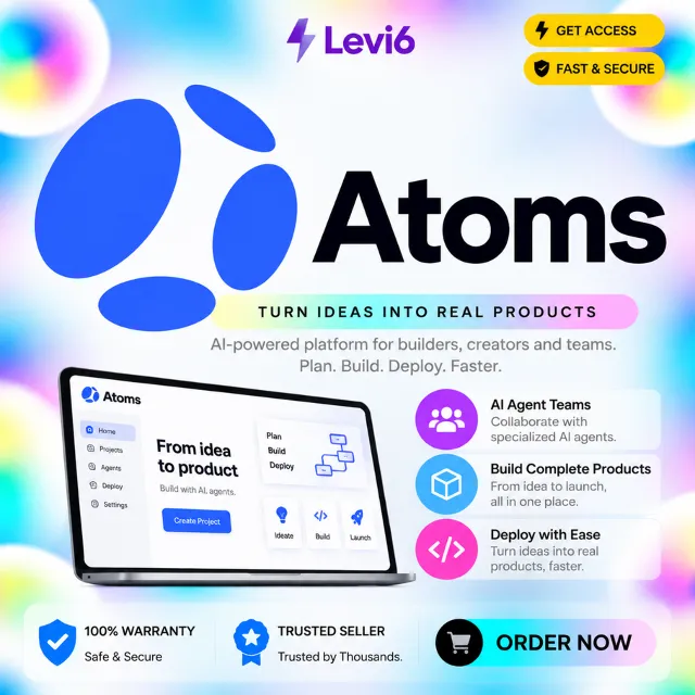 Atoms.dev — подписка Pro/Max на 1 месяц | ПОЛНАЯ ГАРАНТИЯ