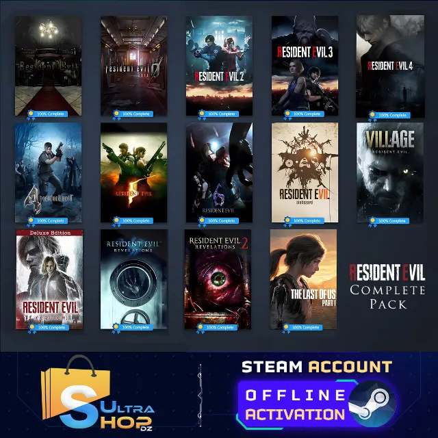 🎮 Resident Evil All Parts (14 Games) - Steam Offline ⚡