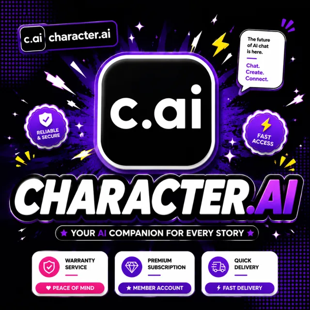 Character.ai+ ПЛЮС 1 МЕСЯЦ | ОБЩИЙ СЧЕТ