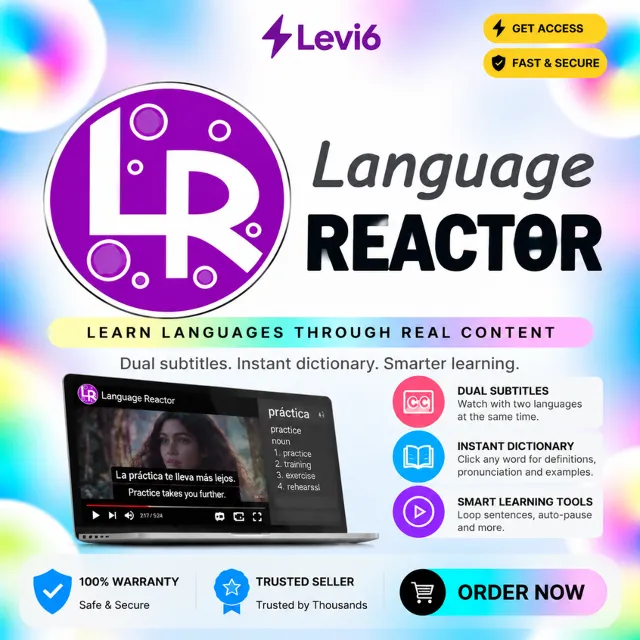 Language Reactor - PRO - ПОДПИСКА 1-12 МЕСЯЦЕВ/14 дней | LanguageReactor