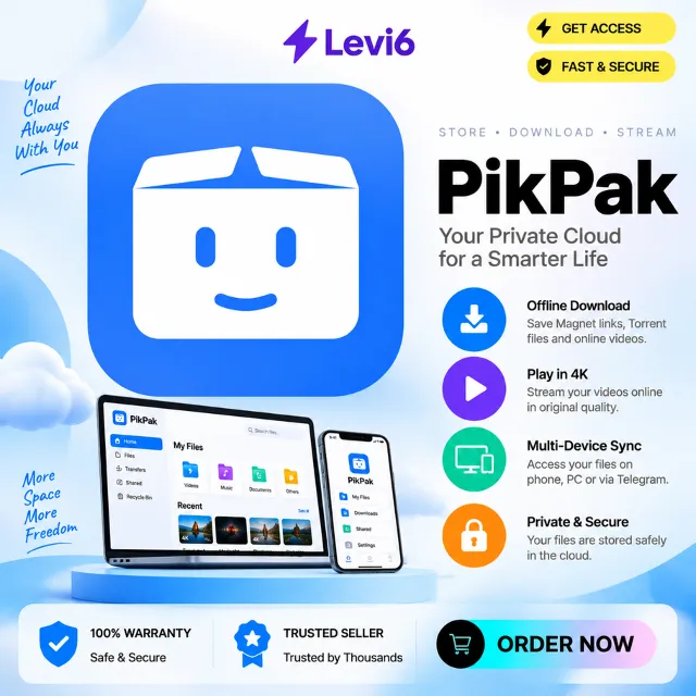Подписка на аккаунт PikPak 1 месяц