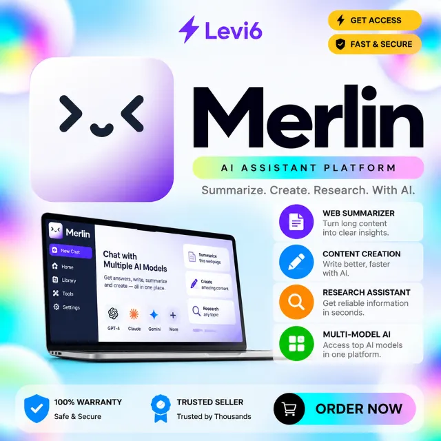Подписка Merlin AI PRO на 1 месяц на ваш аккаунт