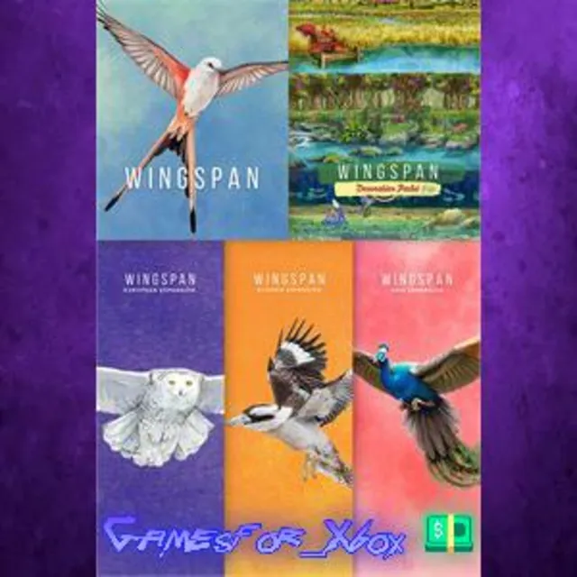 ☀️Wingspan + European + Oceania + Asia + Decorative Packs XBOX