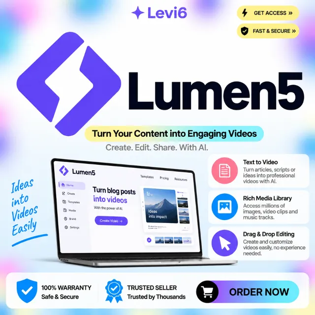 Подписка Lumen5 Basic/Starter на 1 месяц на ваш аккаунт