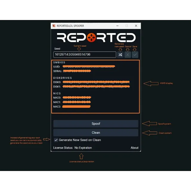 Эффективный HWID Spoofer Reported EAC / BE / ACE