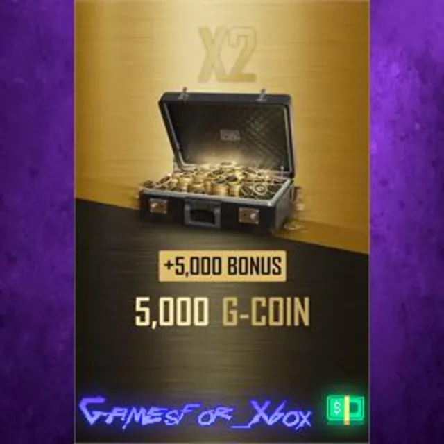 ☀️2025 Double G-Coin III 5,000 + 5,000 Bonus XBOX DLC