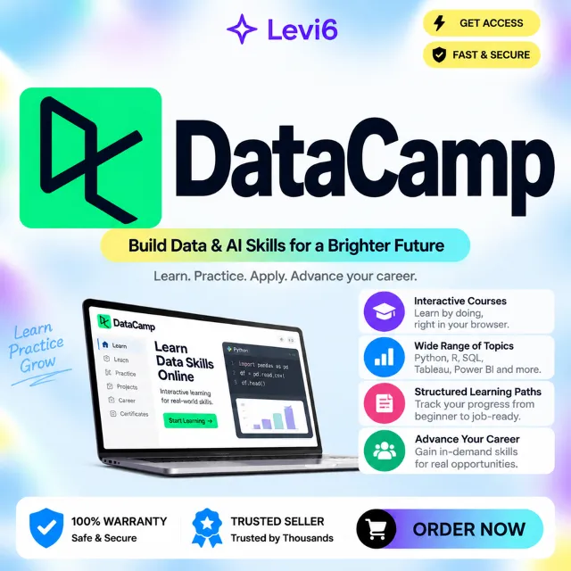 DataCamp Premium Account 1 месяц, общая учетная запись