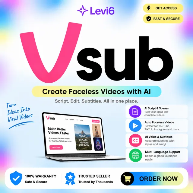 Подписка vsub AI Starter Accounts 1 месяц