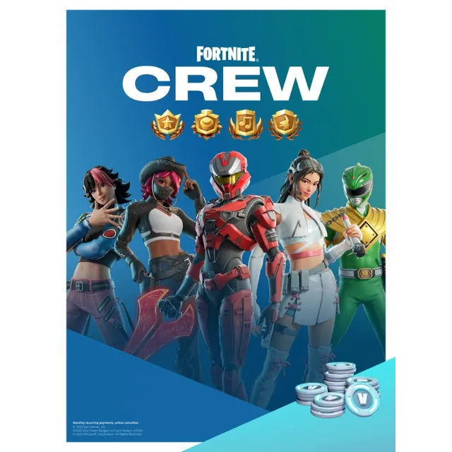 CREW 6 Месяц Отряд=Боевой пропуск +1000 VBucks Fortnite