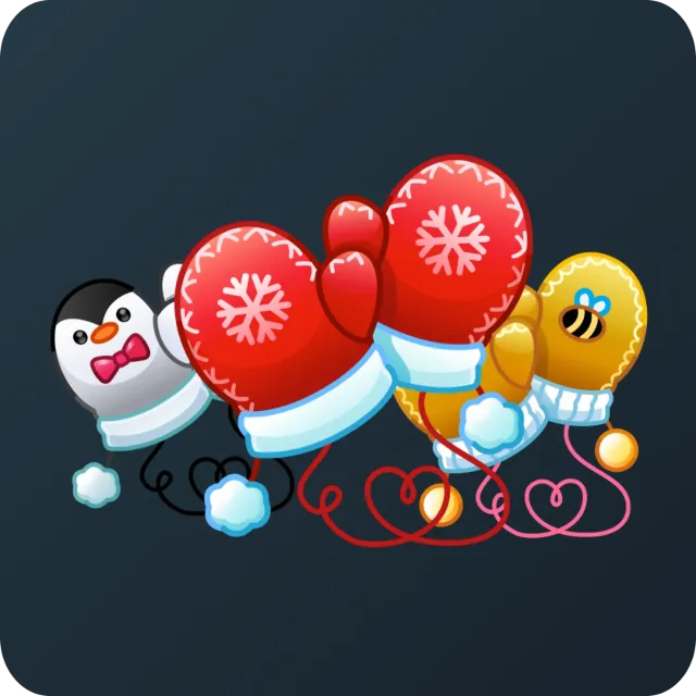 🎁Случайный коллекционный подарок Snow Mittens