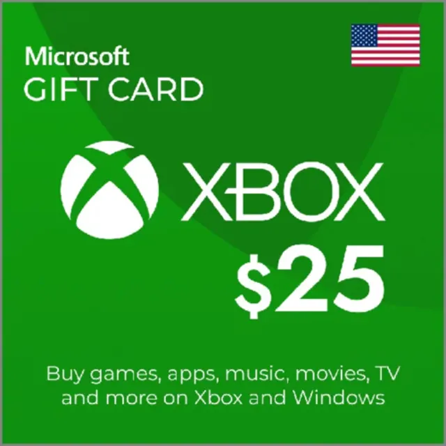 Xbox Live Gift Card 25 USD Xbox Live Key UNITED STATES