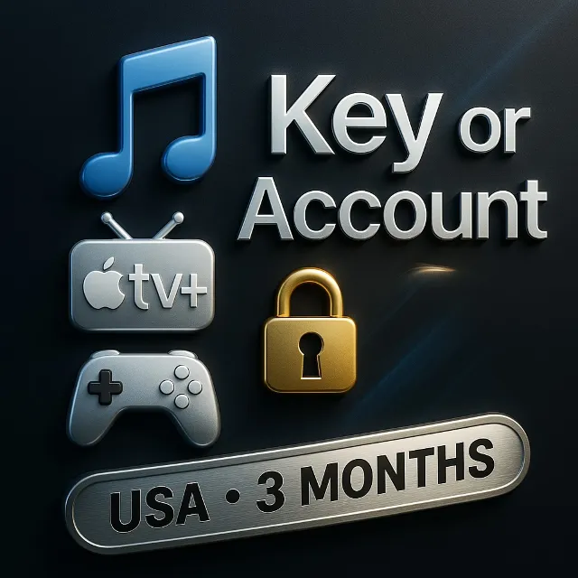 🔐 Apple Music /TV+/Arcade США | Ключ или Аккаунт| 3меc