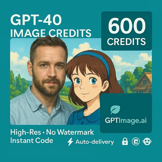 GPT-4o кредиты изображений·600—мгновенный код • Global