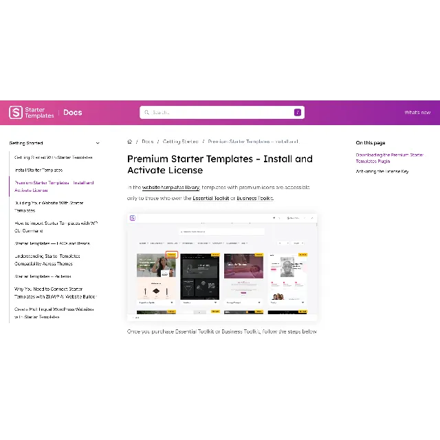 Лицензия Starter Templates на год/навсегда оригинальная