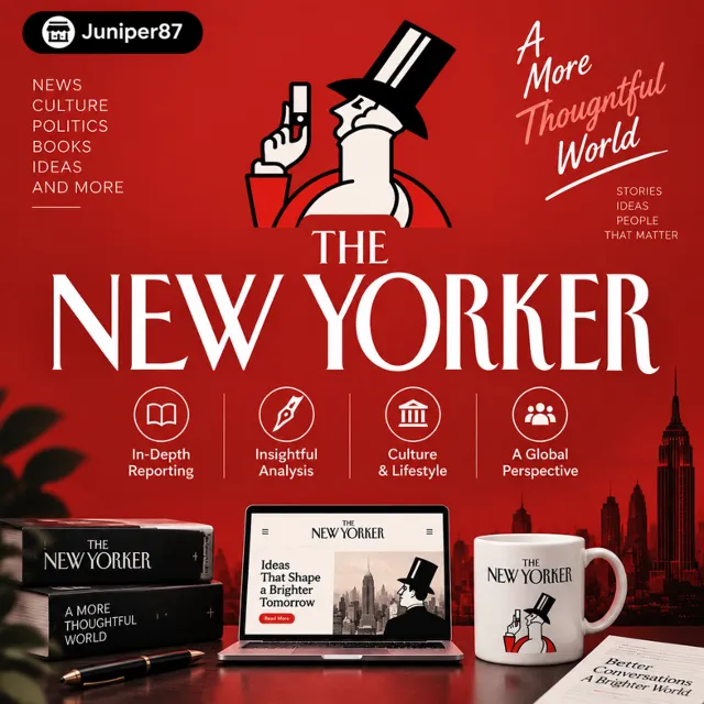 Премиум-подписка The New Yorker на 1–12 месяцев.