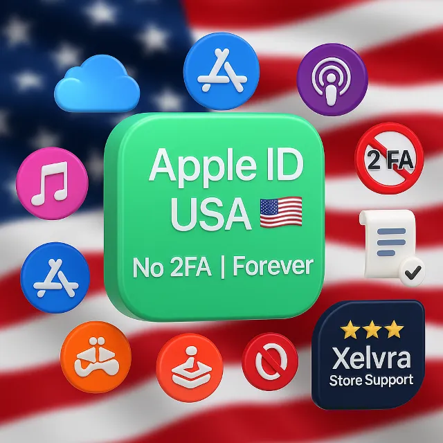 🇺🇸 Apple ID США | Без 2FA или Телефон | Полный Доступ | Быстрая Доставка 🔐