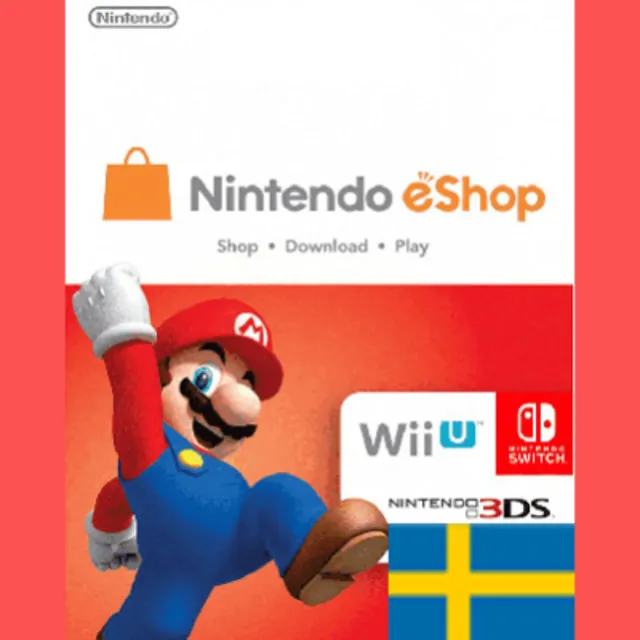 NINTENDO SE 500 SEK КАРТА ПОПОЛНЕНИЯ ШВЕЦИЯ КОД АВТО