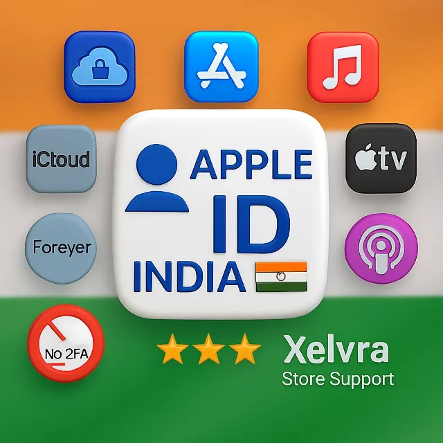 🇮🇳 Apple ID Индия без 2FA полный доступ мгновенно