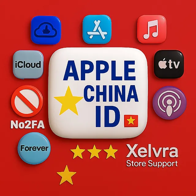 🇨🇳 Apple ID Китай без 2FA полный доступ мгновенно