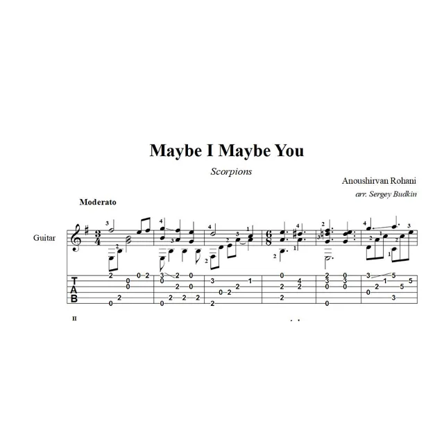 Maybe I Maybe You (Scorpions) ноты для гитары