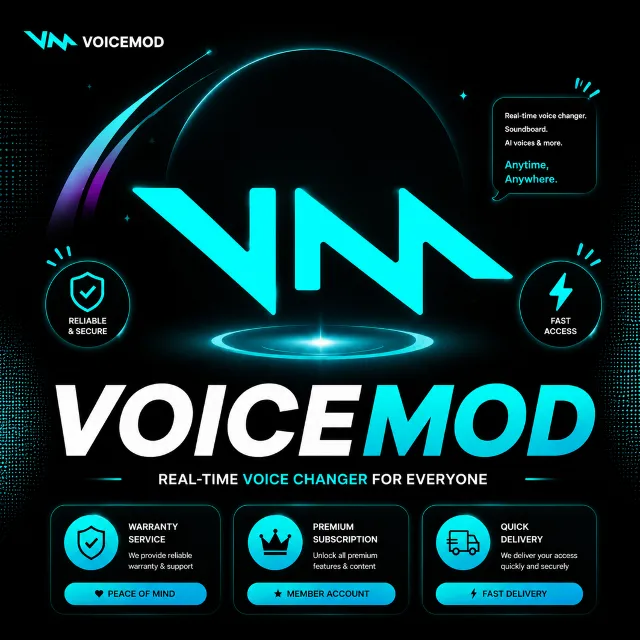 Подписка Voicemod PRO на 1 месяц + быстрая доставка