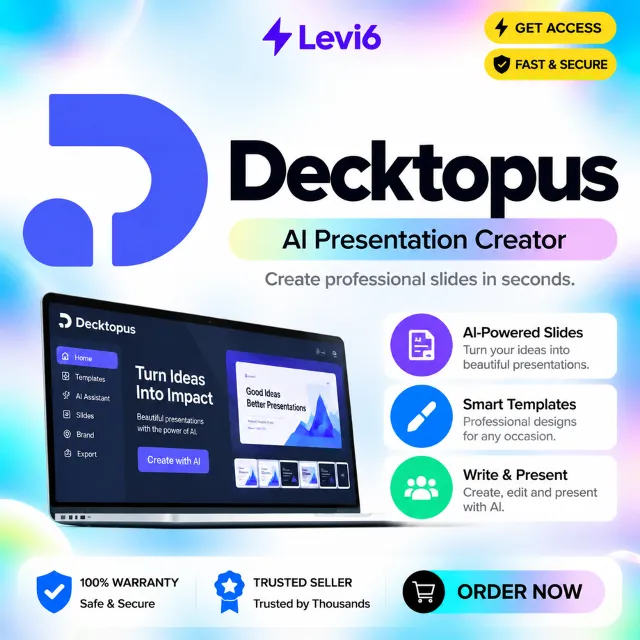 Decktopus PRO (750 кредитов Al) Подписка на 1 месяц