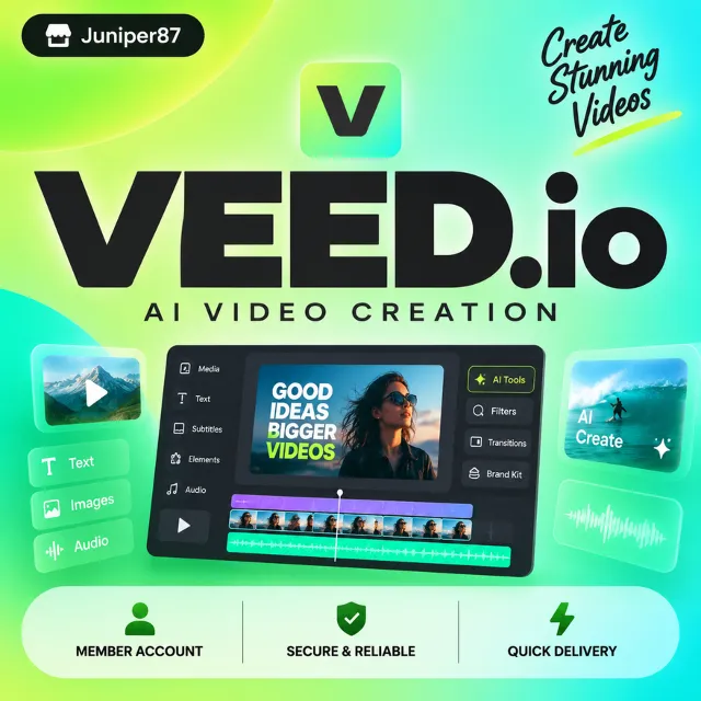 Veed.io | Veed ai Creator (500 кредитов) Подписка на 1 месяц